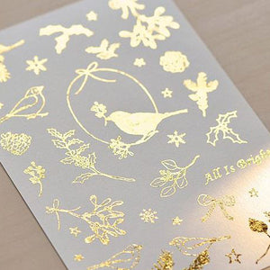 MU Print On Sticker Gold Foil Transfer -  Ltd. Edition - All is Bright 002