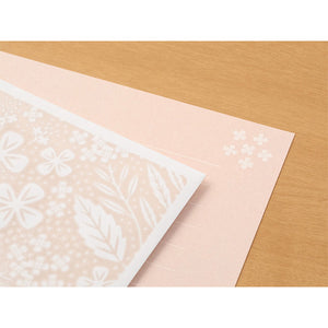 Midori Letter Set - 499 Watermark Flower Pink