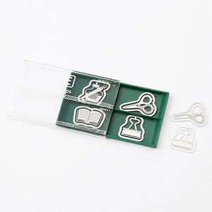 Midori Etching Clip E Clips - Stationery Pattern