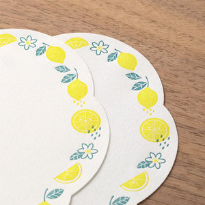 Midori Letter Set - 492 Letterpress Die-cut Lemon