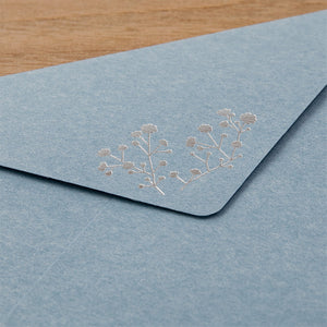 Midori Letter Set 508 Foil-stamped Envelopes Baby’s Breath