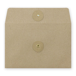Midori Kraft Envelope Horizontal with String M - Brown