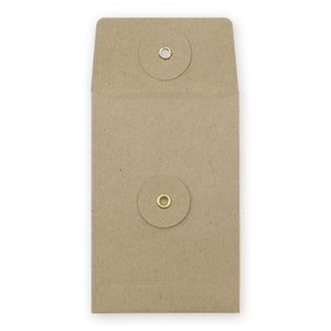Midori Kraft Envelope Vertical with String S - Brown
