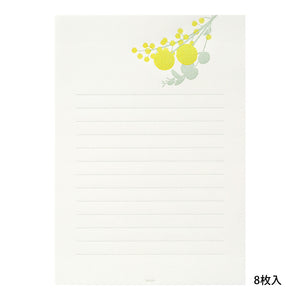 Midori Letter Writing Set -  Letter Set 461 Press Bouquet Yellow