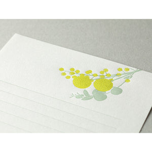 Midori Letter Writing Set -  Letter Set 461 Press Bouquet Yellow