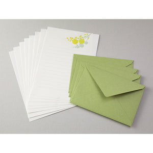 Midori Letter Writing Set -  Letter Set 461 Press Bouquet Yellow