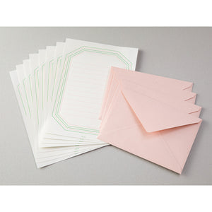 Midori Letter Writing Set -  Letter Set 462 Press Frame Pink