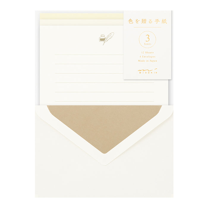 Midori Letter Set 914 Giving Color - White