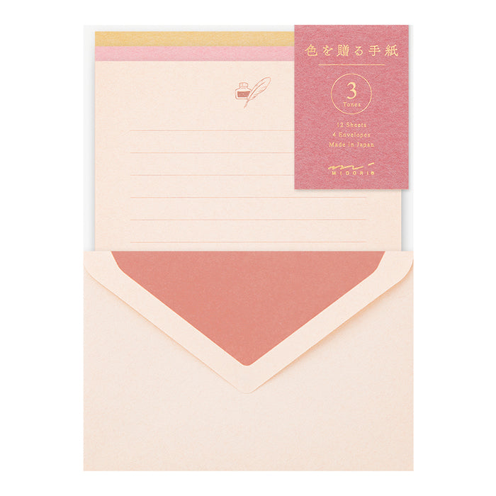 Midori Letter Set 915 Giving Color - Pink