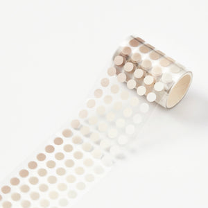 Mizutama Sticker Roll Masking Sticker Dots - Almond Cocoa 865