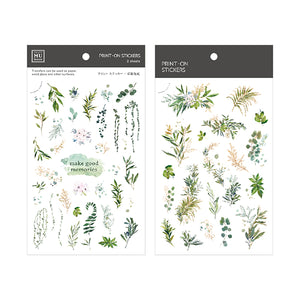 MU Print On Sticker Transfer - 105 - Leaves, Plants and Foliage
