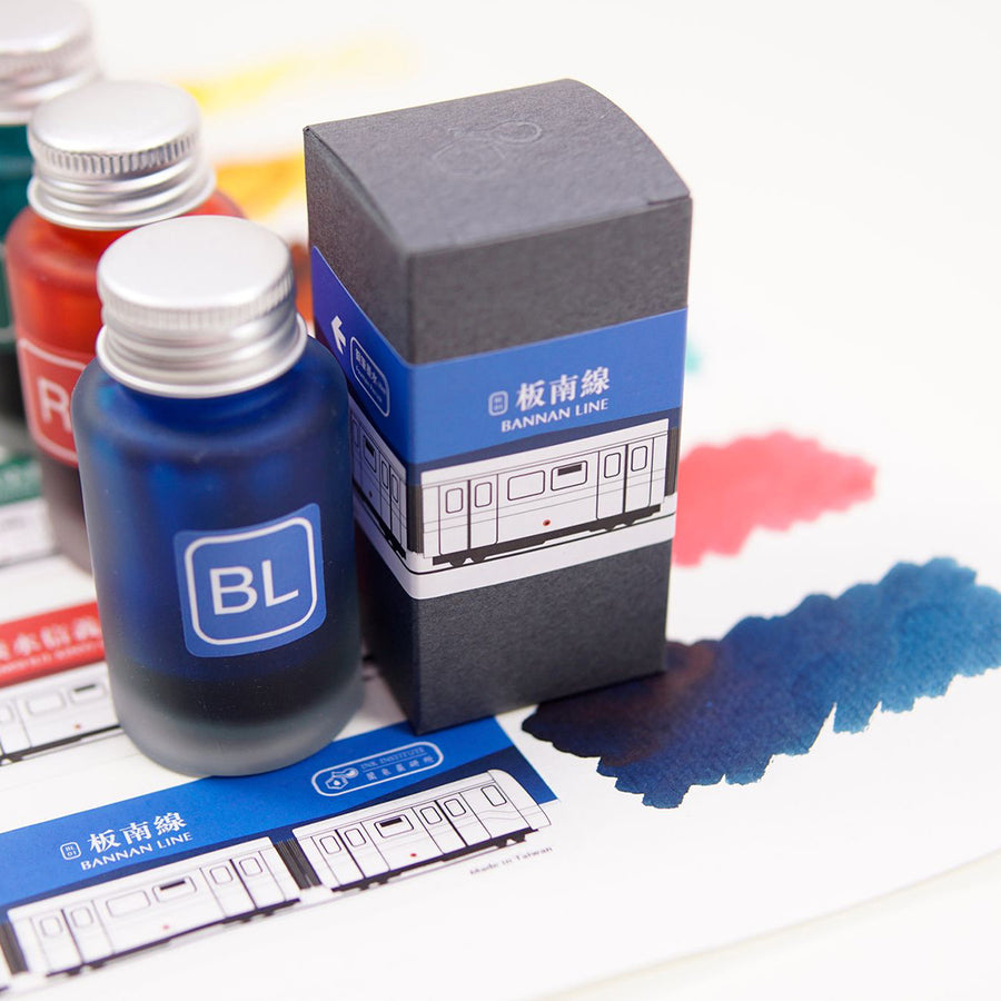 Ink Institute Fountain Pen Ink 30ml Bottle - Taipei Metro Blue Line - Bannan