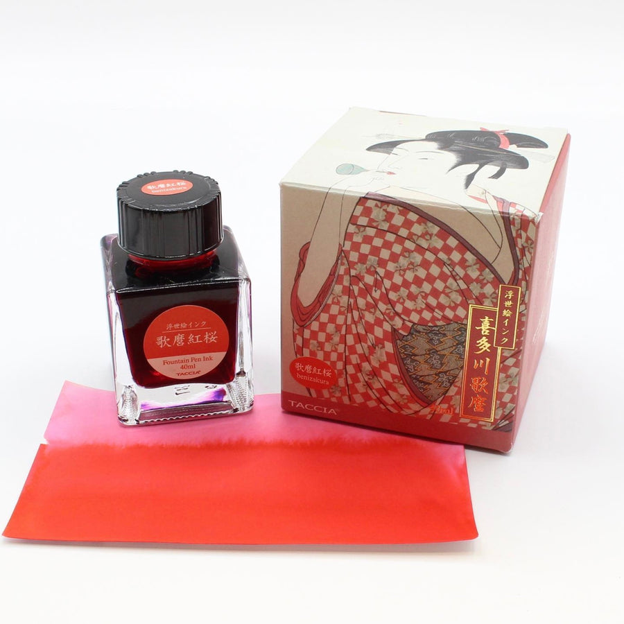 TACCIA Ukiyo-e Fountain Pen Ink - Utamaro Benizakura TFPI-WD42-13