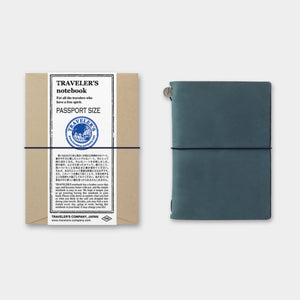 Traveler's Notebook Blue - Passport Size - Leather Journal Notebook Kit