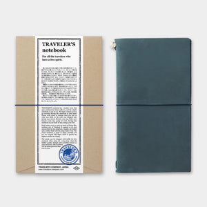 Traveler's Notebook Blue - Regular Size - Leather Journal Notebook Kit