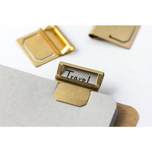 Traveler's Notebook Brass Index Clip