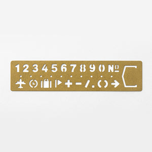 TRAVELER’S FACTORY Brass Template Bookmark <Number> (42168006) 
