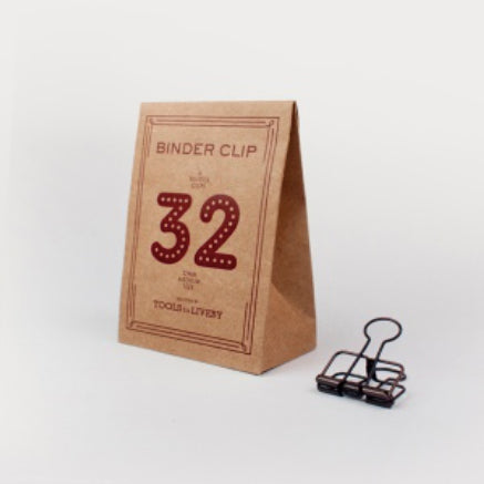 Tools to Liveby Binder Clips - Bronze - 32mm