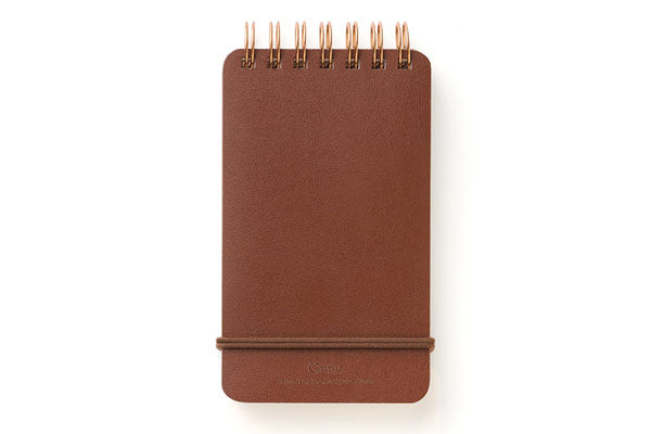 Midori Grain Spiral Ring Reporter Style Notepad in Brown
