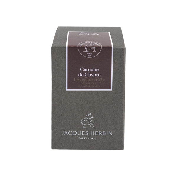 J. Herbin Fountain Pen Ink - 1670 Anniversary 50 ml Bottle - Carob Of Cyprus