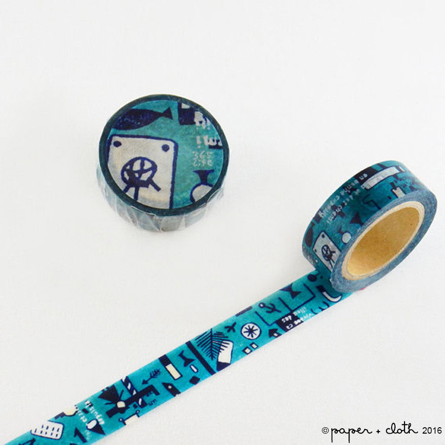Chamil Garden Washi Tape - Blue Line MTW-1310-020