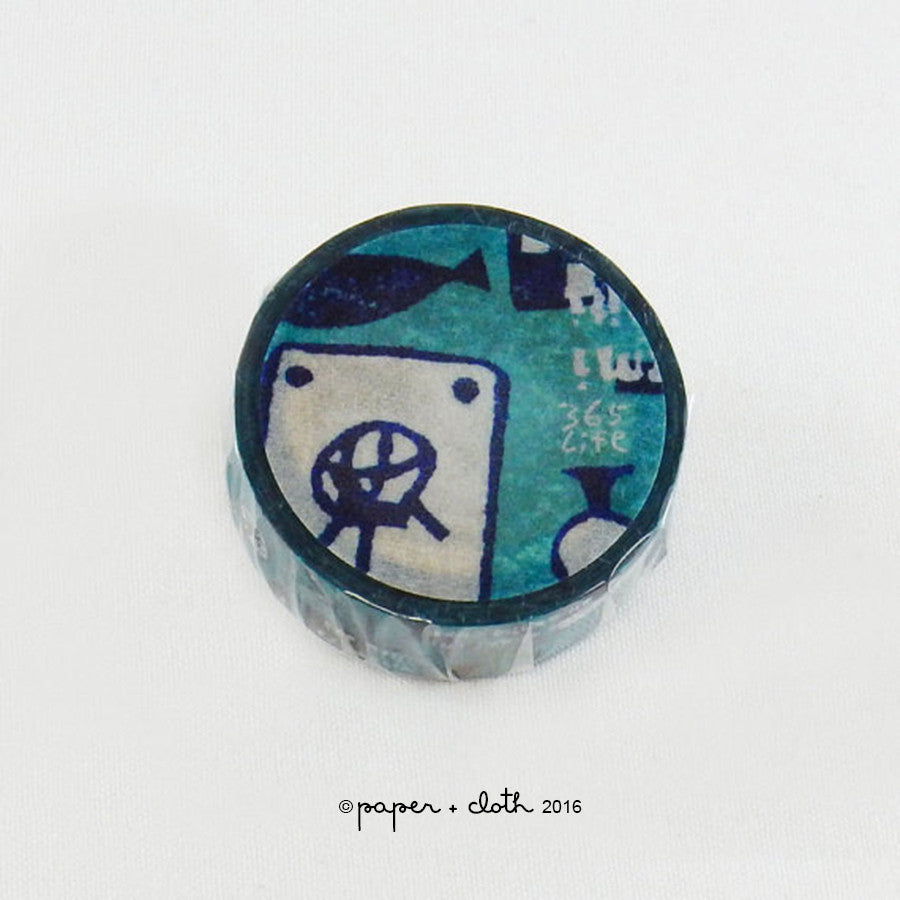 Chamil Garden Washi Tape - Blue Line MTW-1310-020