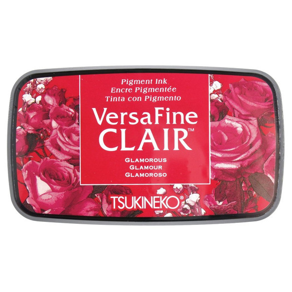 TSUKINEKO - Charm Red Glamorous (201) Quick-drying Oil-based Pigment Stamp Pad