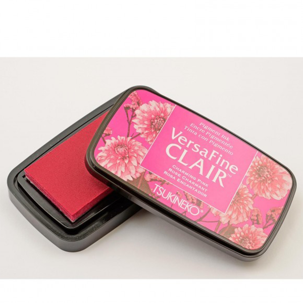TSUKINEKO Versa Fine Claire Ink Pad - Charming Pink (801) Quick-drying Oil-based Pigment Stamp Pad