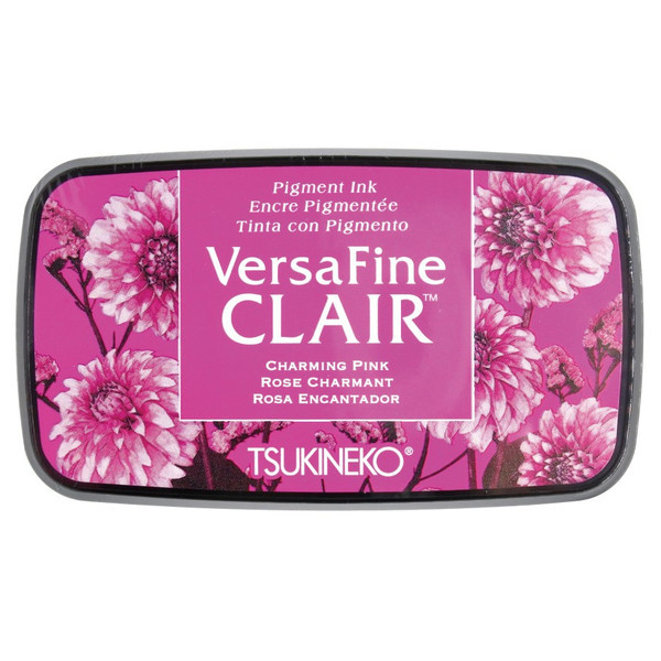 TSUKINEKO Versa Fine Claire Ink Pad - Charming Pink (801) Quick-drying Oil-based Pigment Stamp Pad
