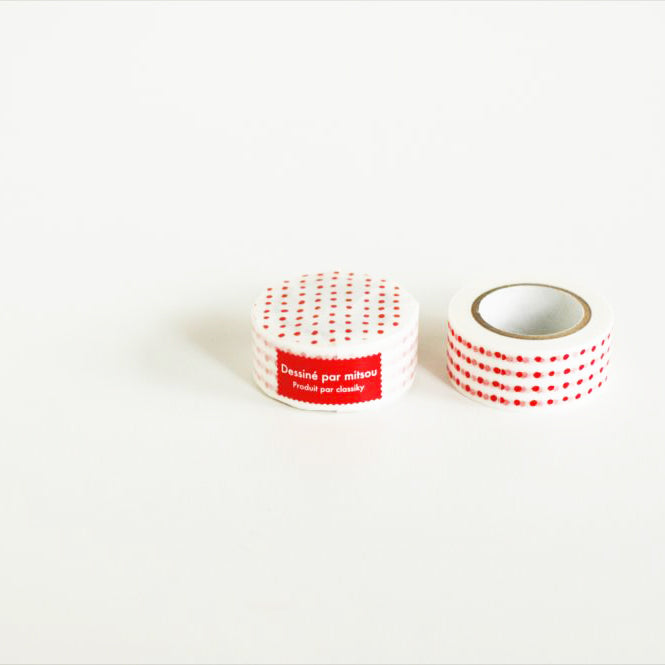 Classiky Mitsou Masking Tape Washi Tape - Red Dot