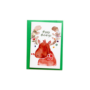 Greeting Card - Holiday Moose