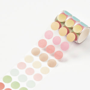 Mizutama Sticker Roll Masking Sticker Dots - Colorful Holiday 938