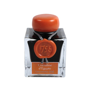 J. Herbin Fountain Pen Ink - 1798 Collection 50 ml Bottle - Carnelian Of Egypt