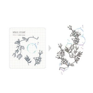 MU Print Splice Stamp Set - No. 1003 Dropping Flower