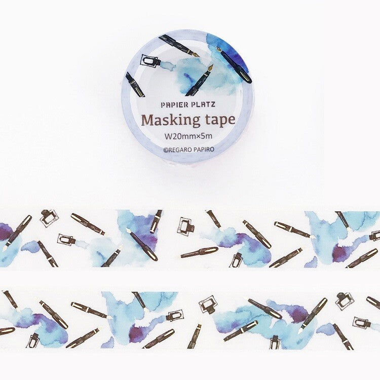 Papier Platz x Regaro Papiro  - Fountain Pen Washi Tape