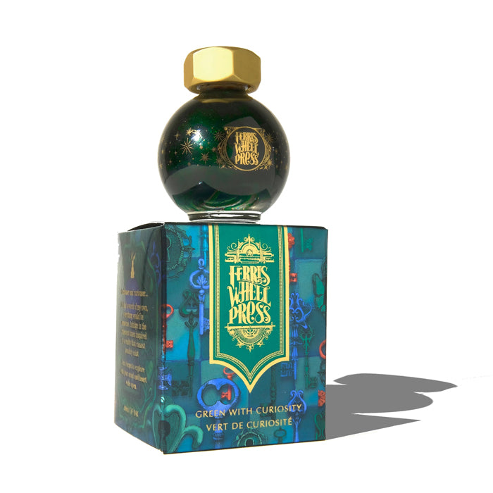 Ferris Wheel Press FerriTales Down the Rabbit Hole Fountain Pen Ink 20ml - Green with Curiosity