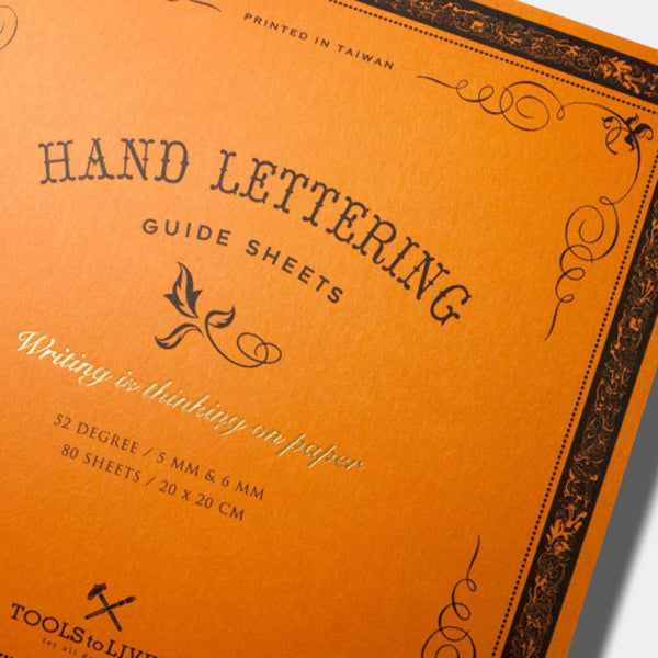 Tools to Liveby Calligraphy Practice Notebook (Orange - Handwriting)