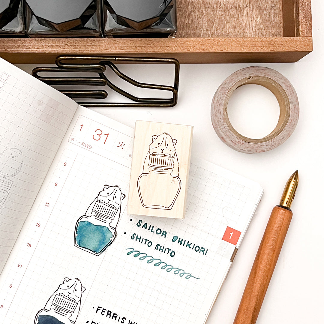 Beverly Rubber Stamp - Animal Friends - Guinea Pig