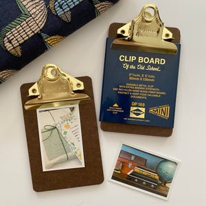 Penco Old School Mini Clipboard - Gold