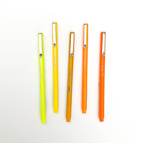 Marvy Uchida Le Pen Fineliner Marker Pen Fine Point - Yellows Oranges