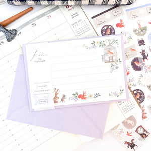 Michi Kusa Fable Mini Letter Set Pad - Nightingale