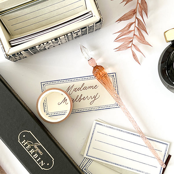 J Herbin Glass Dip Pen - Coral
