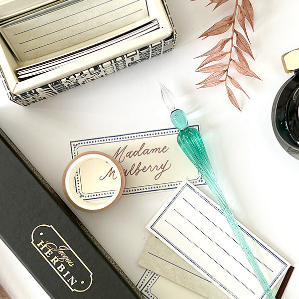 J Herbin Glass Dip Pen - Turquoise