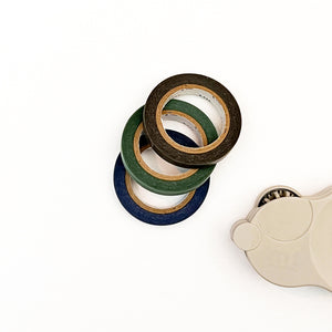 mt Trehari Washi Tape Cutter REFILL TAPE - Set B Blue Green Sepia