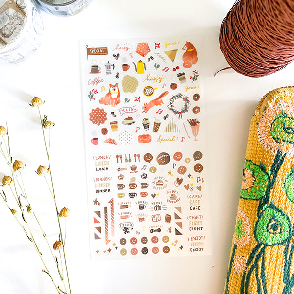 Midori Color Theme Stickers - Brown 82563