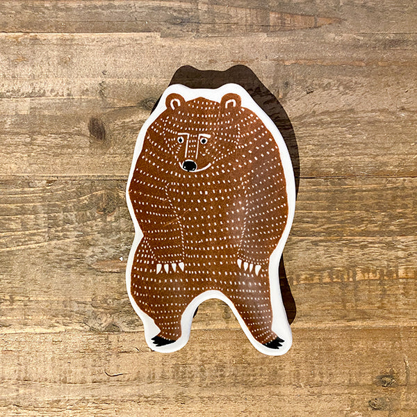 Classiky Kata Kata Ceramic Dish - Bear - Medium Brown