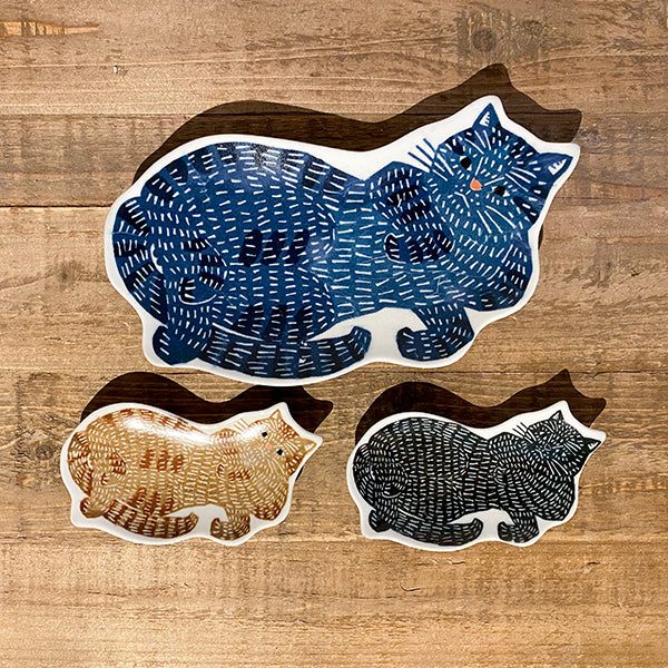 Classiky Kata Kata Ceramic Dish - Large Cat Blue