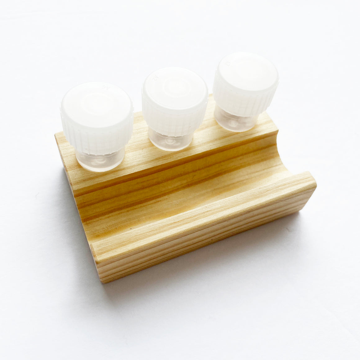 Wooden Dinky Dip - Mini 3 Vial Stand and Pen Rest