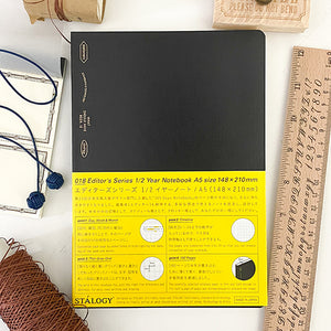 Stalogy 1/2 year Notebook A5 Black