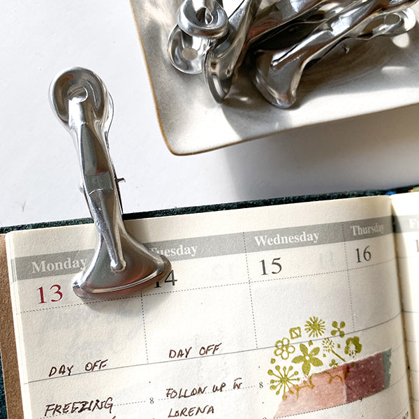 Retro Aluminum Clips from Japan - Flower